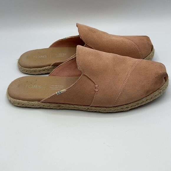 TOM’S Pink Suede Nova Espadrilles Loafer Mule-8 - Picture 2 of 9